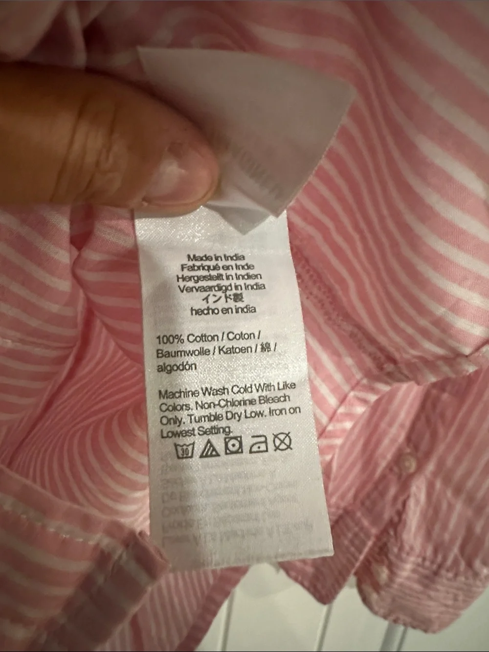 J. Crew Pink and White Striped Button-Down Shirt